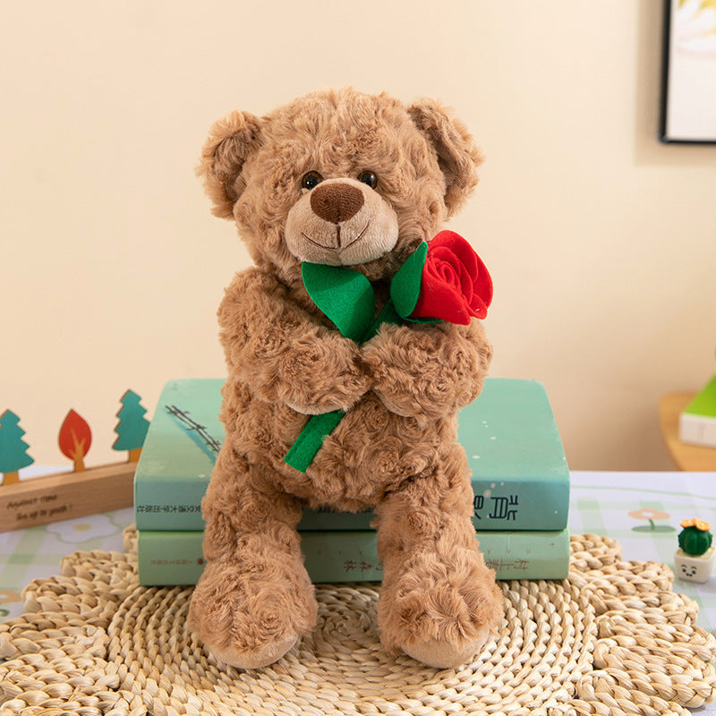 Holding Flower Bear Love Bear Plush Toy