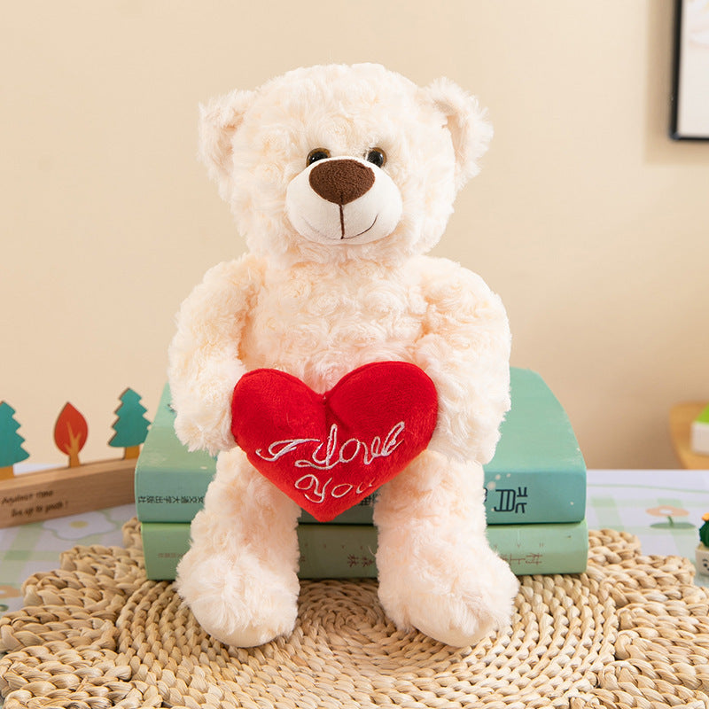 Holding Flower Bear Love Bear Plush Toy
