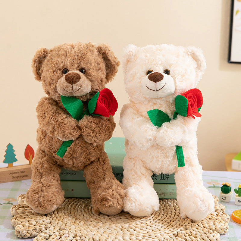 Holding Flower Bear Love Bear Plush Toy