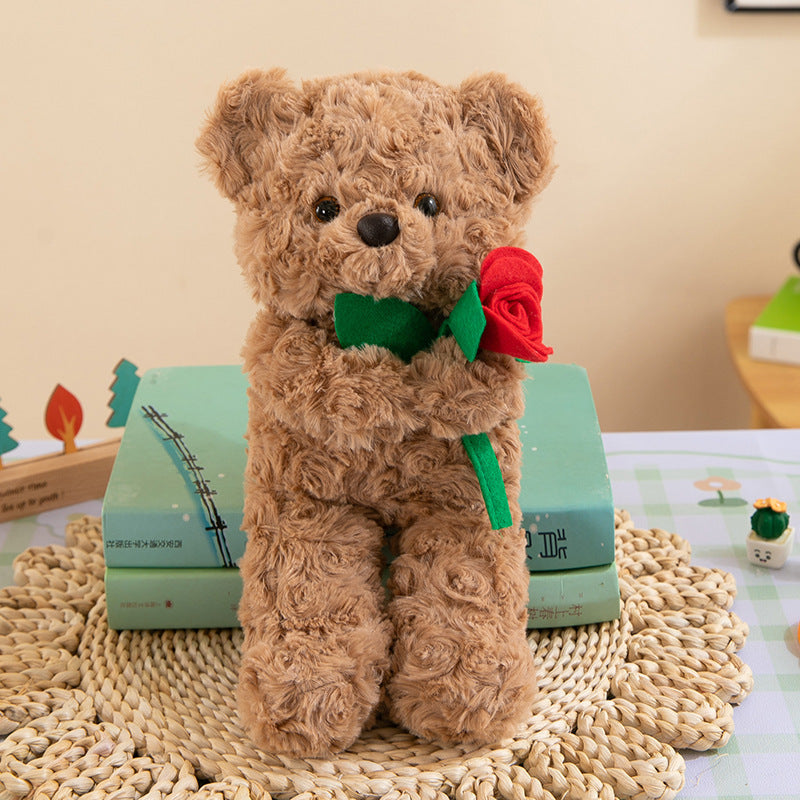 Holding Flower Bear Love Bear Plush Toy